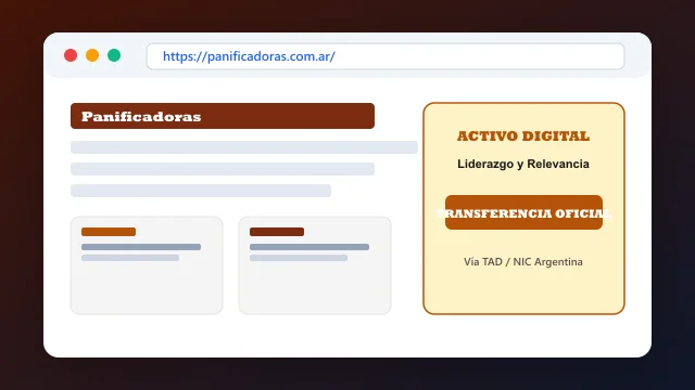 Ecosistema digital, branding y proceso de cesión registral formal de panificadoras.com.ar